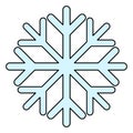 Cartoon snowflake icon. Freeze symbol. Vector illustration isolated on white