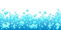 Cartoon soap foam background. Bubbles of liquid soap, shampoo balls. Soapy water drop, shampoo and shampoo foam balls