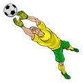 Cartoon Soccer Football Goalkeeper Player
