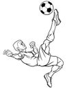 Cartoon Soccer Football Player