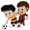 Cartoon soccer kid.