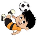 Cartoon soccer kid.