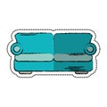 Cartoon sofa comfor furniture design Royalty Free Stock Photo