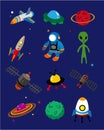 Cartoon space icon