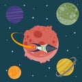 Cartoon space icon Royalty Free Stock Photo