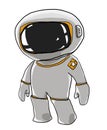 Cartoon Spaceman looks a cute