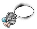 Cartoon Speech Bubble Megaphone Royalty Free Stock Photo