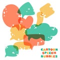 Cartoon speech bubbles. Different sizes and forms. Royalty Free Stock Photo