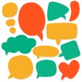 Cartoon speech bubbles. Different sizes and forms. Royalty Free Stock Photo