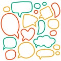 Cartoon speech bubbles. Different sizes and forms. Royalty Free Stock Photo