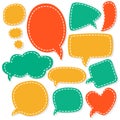 Cartoon speech bubbles. Different sizes and forms. Royalty Free Stock Photo