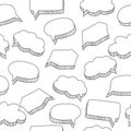 Cartoon speech bubbles seamless pattern, vector illustration Royalty Free Stock Photo