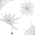 Cartoon spider web collection set