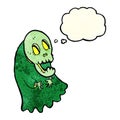 cartoon spooky ghoul with thought bubble Royalty Free Stock Photo