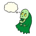 cartoon spooky ghoul with thought bubble Royalty Free Stock Photo