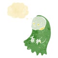 cartoon spooky ghoul with thought bubble Royalty Free Stock Photo
