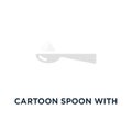 cartoon spoon with salt or sugar icon, symbol style trend modern foodie logotype graphic simple design concept of teaspoon with Royalty Free Stock Photo