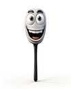 a cartoon spoon with a smiling face on it\'s handle. generative ai
