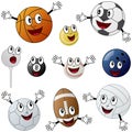 Cartoon Sport Balls Characters