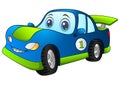 Cartoon sport blue car