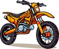 Cartoon sport moto bike emblem icon template, vector