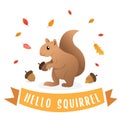 Cartoon squirrel Royalty Free Stock Photo