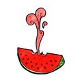 cartoon squirting watermelon