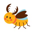 Cartoon stag beetle Childish Insect Royalty Free Stock Photo