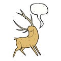cartoon stag with speech bubble