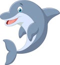 Cartoon Standing Dolphin