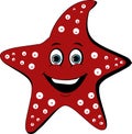 Cartoon star fish with white spots