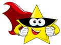 Cartoon Star Superhero isolated