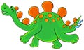 Cartoon Stegosaurus.