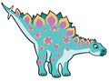 Cartoon stegosaurus