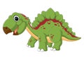 Cartoon stegosaurus dinosaur on white background Royalty Free Stock Photo