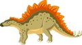 Cartoon stegosaurus on white background Royalty Free Stock Photo