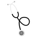 Cartoon stethoscope isolated on white background. Icon or design element Royalty Free Stock Photo