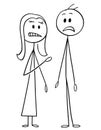 Cartoon of Man and Woman Stunned and Shocked