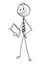 Conceptual Cartoon of Modern Businessman Individuality