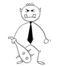 Cartoon of Rude Ogre Businessman