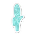 cartoon sticker of fresh corn on the cob Royalty Free Stock Photo