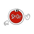 Cartoon stop sign