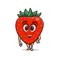 Funny cartoon strawberry