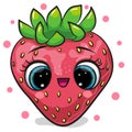 Cartoon Strawberry isolated on a white background