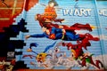 Cartoon street art Superman
