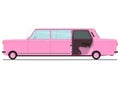 Cartoon stretch limo Royalty Free Stock Photo