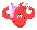 Cartoon strong heart