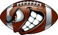 Cartoon style american gridiron football ball mascot