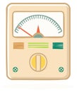 Cartoon style analog multimeter for electrical testing and precision measurement tool graphic Royalty Free Stock Photo