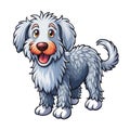 A Cartoon Style Bedlington Terrier Isolated on a White Background Royalty Free Stock Photo